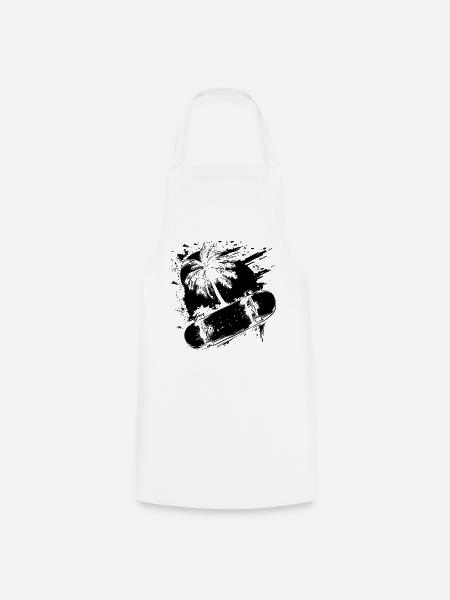Skateboarding Grafik - Kochschürze - Weiß