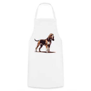 Bloodhound - Cooking Apron - white - Front - AI Model Male 185 dark (185cm)