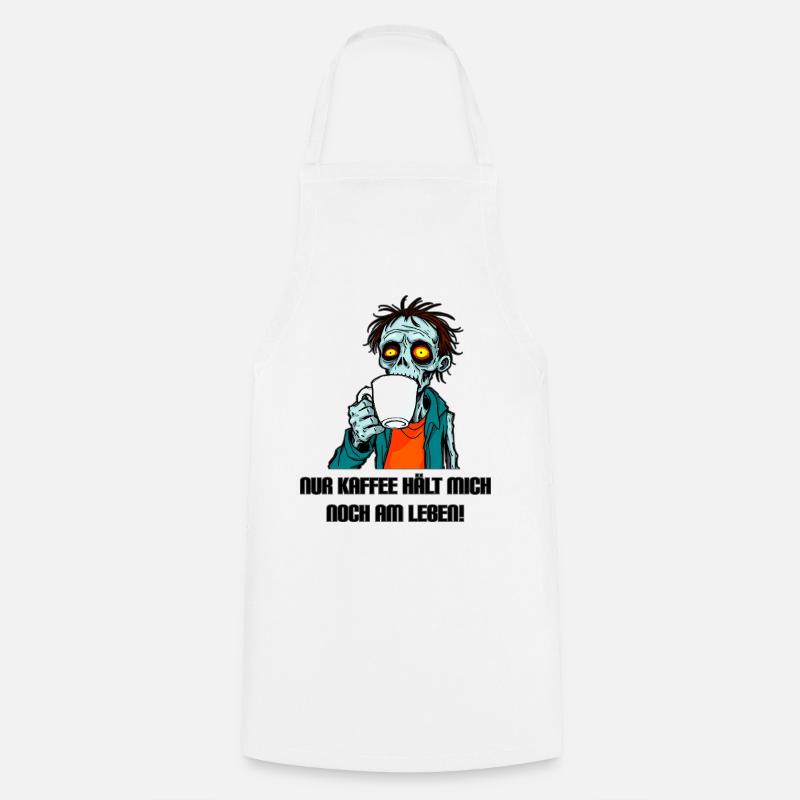 Kaffee-Zombie - Kochschürze - Weiß