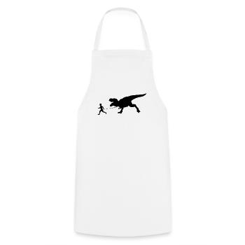 Dino T-rex promenade Dinosaur Lover Mignon Dino - Tablier de cuisine - blanc - Devant - AI Model Male 185 dark (185cm)