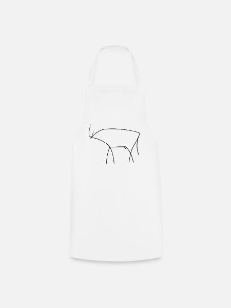 Stier - Kochschürze - Weiß