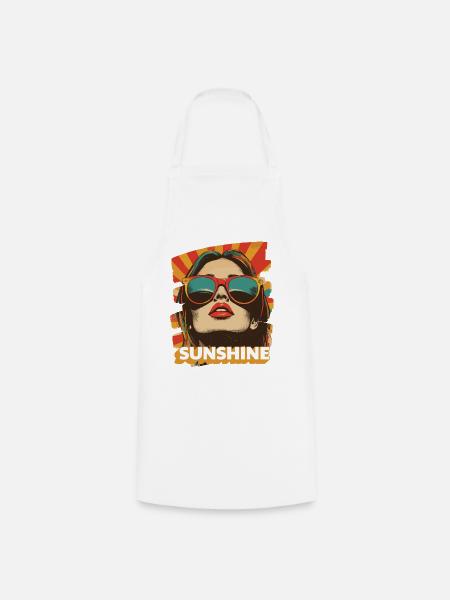 Sonnenbrille Sunshine Sommer - Kochschürze - Weiß