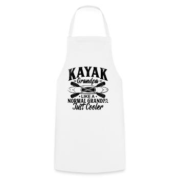 Kayak Papi comme un Papi normal juste plus frais - - Tablier de cuisine - blanc - Devant - AI Model Male 185 dark (185cm)