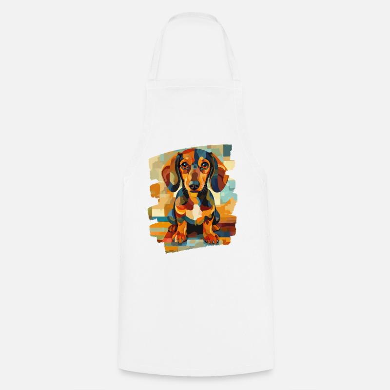 Teckel Dackel - Tablier de cuisine - blanc