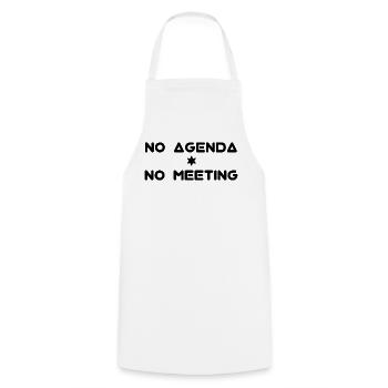 No Agenda No meeting - Cooking Apron - white - Front - AI Model Male 185 dark (185cm)