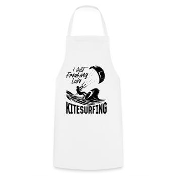 Kitesurf Kitesurfer - J’adore - Tablier de cuisine - blanc - Devant - AI Model Male 185 dark (185cm)