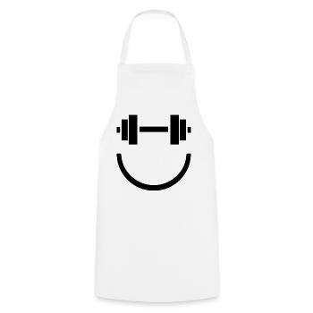 Smile Gains - Cooking Apron - white - Front - AI Model Male 185 dark (185cm)