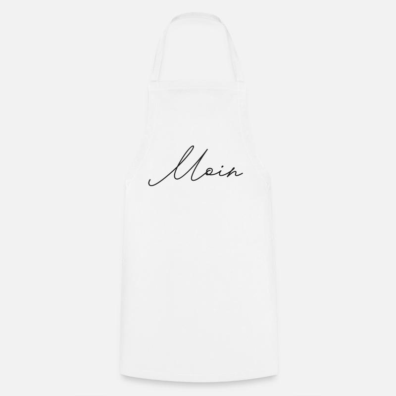 Moin – Le noir est de retour ! - Tablier de cuisine - blanc