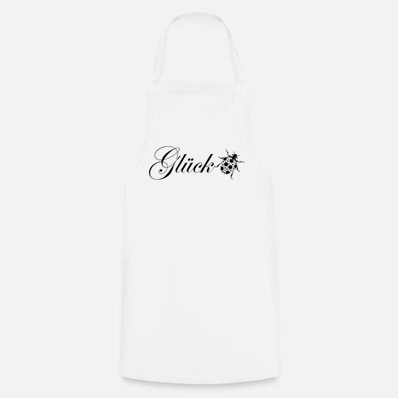 Luck / Ladybug / Lucky Charm - Cooking Apron - white