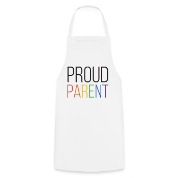 LGBTQ Pride Month - Proud Parent - Cooking Apron - white - Front - AI Model Male 185 dark (185cm)