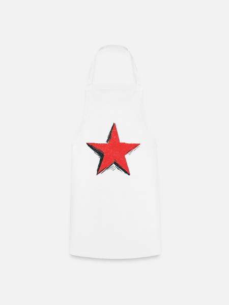 Red Star - Kochschürze - Weiß
