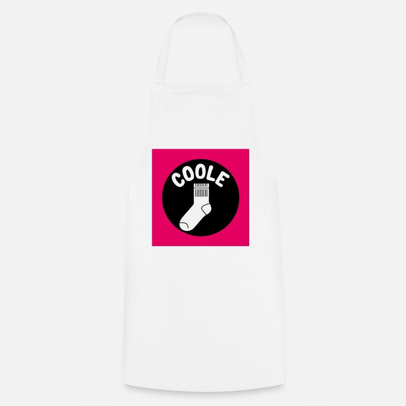 Cool sock socks and funny saying - Cooking Apron - white