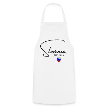 Slovenian Pride, Flagge von Slowenien - Kochschürze - Weiß - Vorne - AI Model Male 185 dark (185cm)