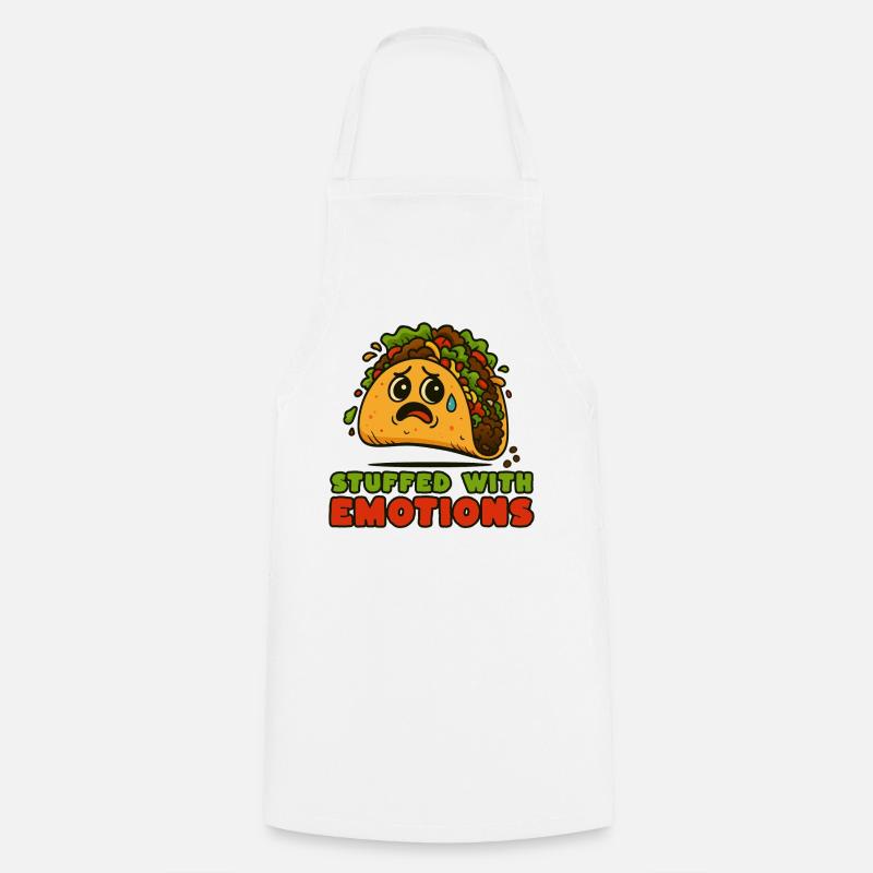 Tacos voller Emotionen - Kochschürze - Weiß