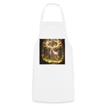 Power Animal Deer in Daylight - Cooking Apron - white - Front - AI Model Male 185 dark (185cm)