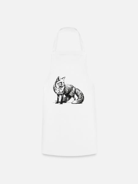 Fuchs – Waldläufer - Kochschürze - Weiß