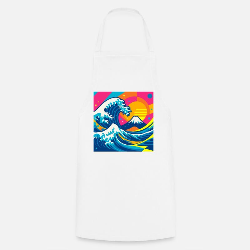 The (almost) wise wave - Cooking Apron - white