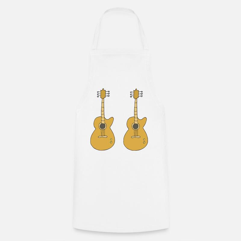 Guitar Duet - Cooking Apron - white