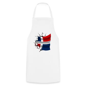 Flag of the Dominican Republic - Cooking Apron - white - Front - AI Model Male 185 dark (185cm)