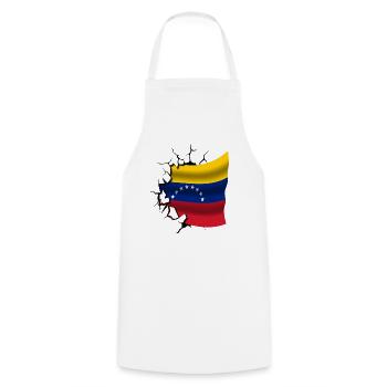 Drapeau du Venezuela - Venezuela - Drapeau cassé - Tablier de cuisine - blanc - Devant - AI Model Male 185 dark (185cm)