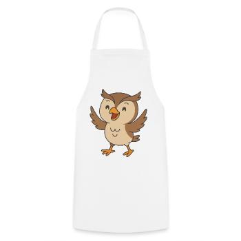 Lachuhu en vol - Tablier de cuisine - blanc - Devant - AI Model Male 185 dark (185cm)