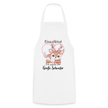 Announcing offspring I'm going to be a big sister in 2027 - Cooking Apron - white - Front - AI Model Male 185 dark (185cm)