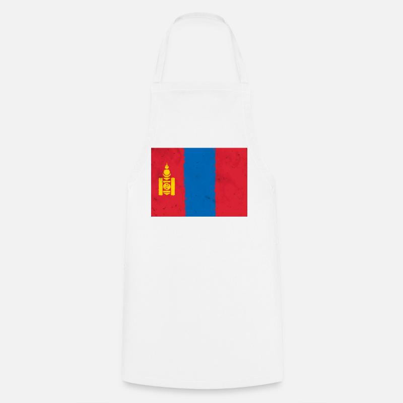 Flagge der Mongolei - Kochschürze - Weiß