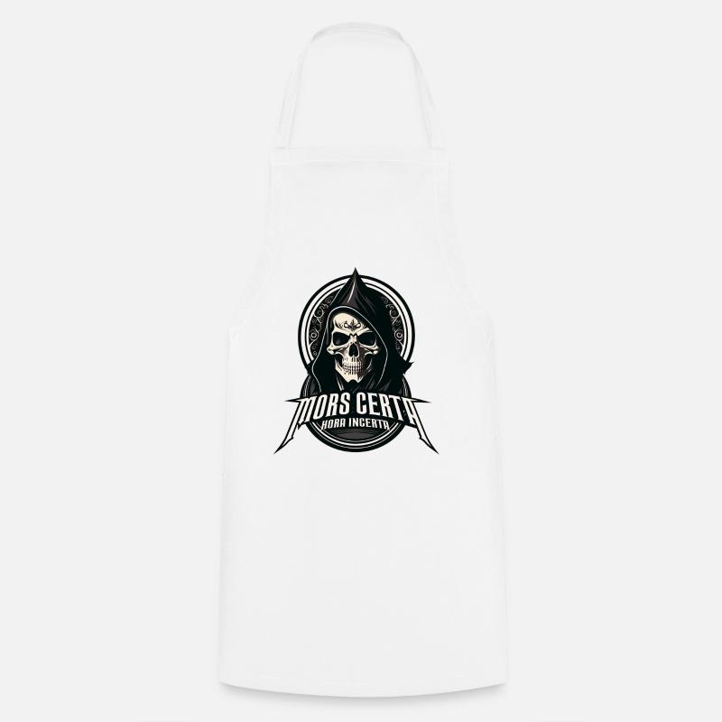 La mort est certaine, l'heure est incertaine - Tablier de cuisine - blanc