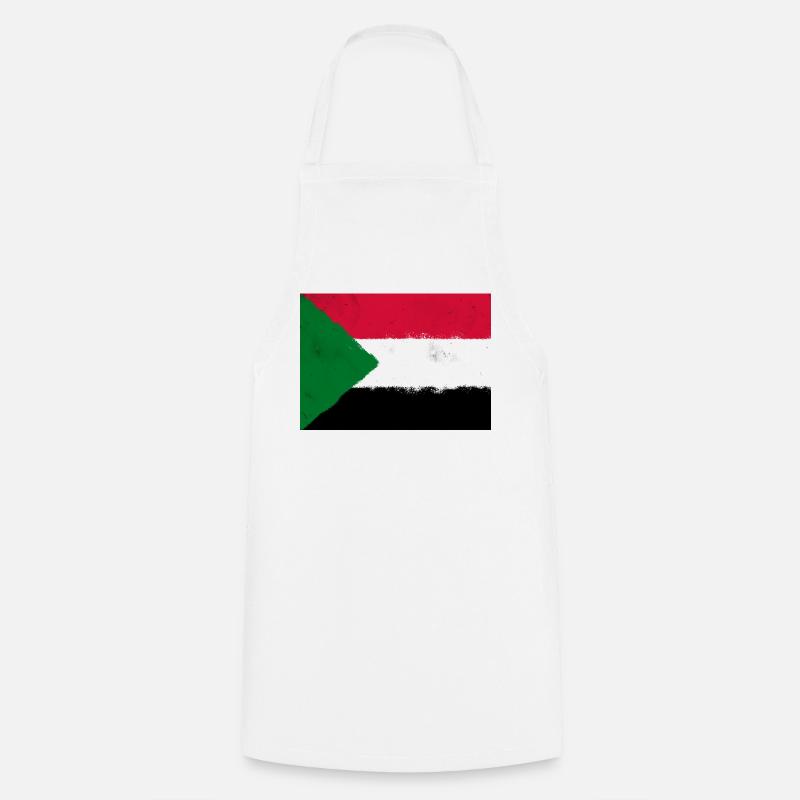 Drapeau du Soudan - Tablier de cuisine - blanc