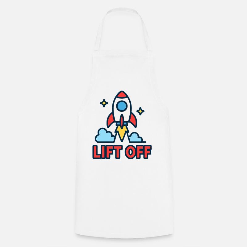 Ascension Galactique - Rocket Design - Tablier de cuisine - blanc