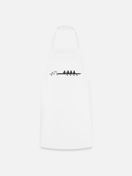 Aviron Heartbeat Fours Femmes - Tablier de cuisine - blanc