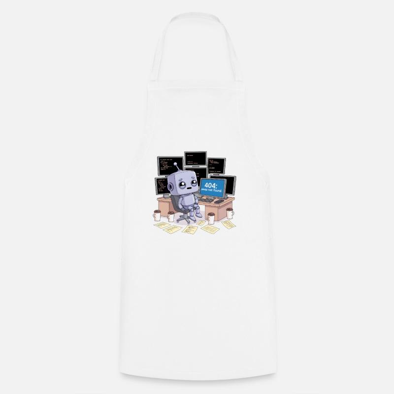 404: Sleep Not Found - Cooking Apron - white