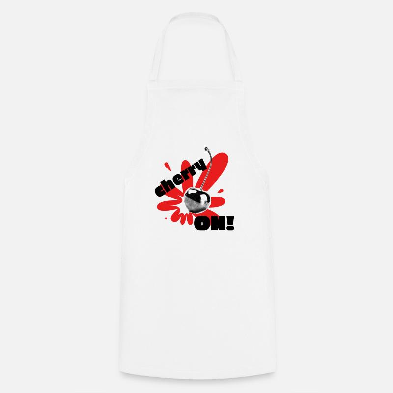 Cherry on! - Cooking Apron - white