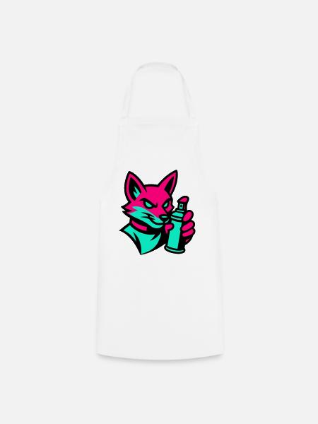 Graffiti Renard - Tablier de cuisine - blanc