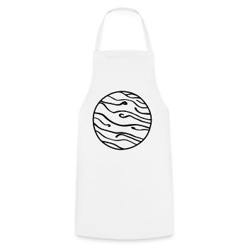 Planet Weltraum Doodle - Kochschürze - Weiß - Vorne - AI Model Male 185 dark (185cm)