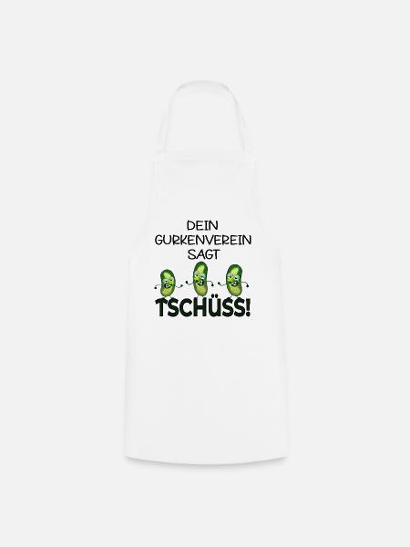ABSCHIED KOLLEGEN TSCHÜSS GURKEN - Kochschürze - Weiß