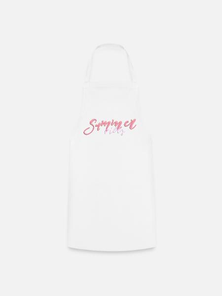 Summer Vibes – Neon Handlettering - Kochschürze - Weiß