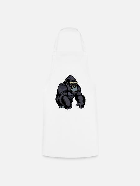 Gorilla - Kochschürze - Weiß