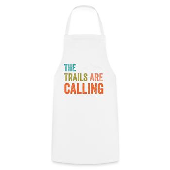 The Trails Are Calling - Cooking Apron - white - Front - AI Model Male 185 dark (185cm)