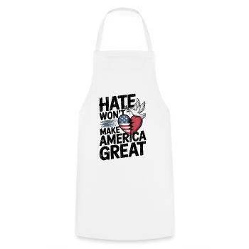 Hate Wont Make America Great - Cooking Apron - white - Front - AI Model Male 185 dark (185cm)