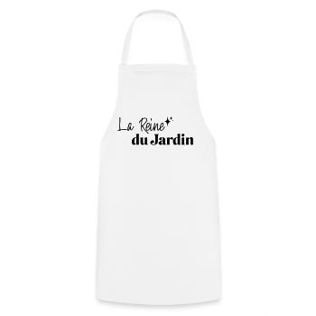 Reine du jardin - Tablier de cuisine - blanc - Devant - AI Model Male 185 dark (185cm)