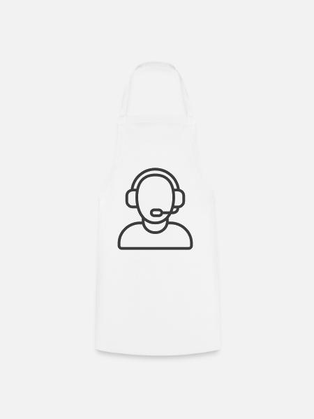 Logo des Helpdesk-Support-Symbols - Kochschürze - Weiß