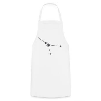Krebs Stern Konstellation Sternzeichen Schwarz & Grau - Kochschürze - Weiß - Vorne - AI Model Male 185 dark (185cm)