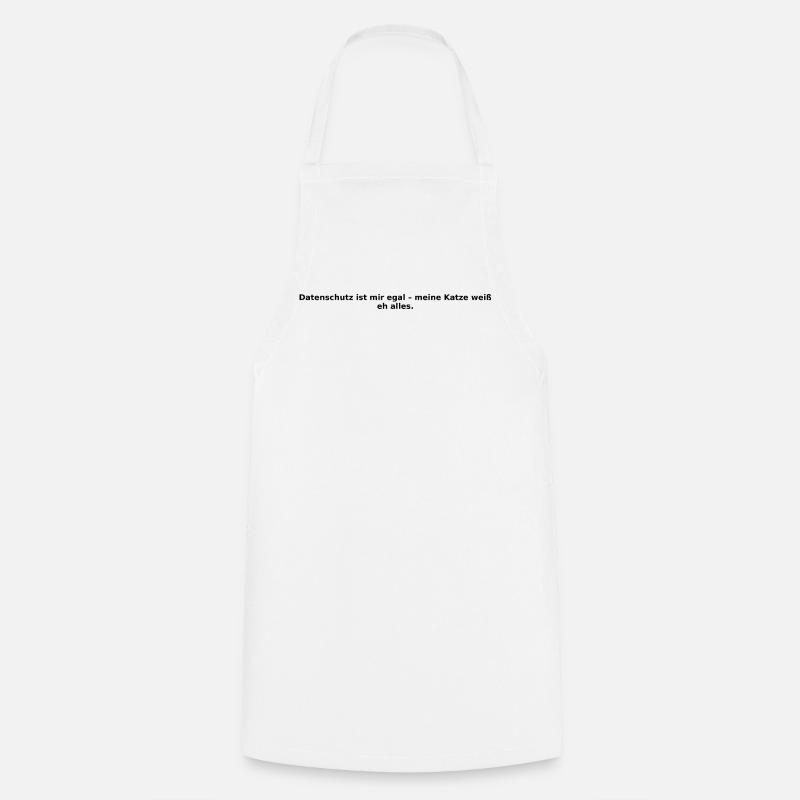 Design_Katze_Datenschutz - Kochschürze - Weiß