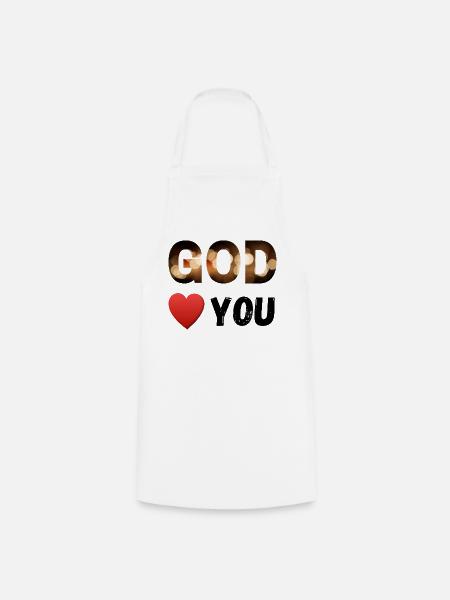 Gott liebt dich - Kochschürze - Weiß