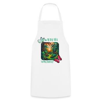 Réserve faunique - Tablier de cuisine - blanc - Devant - AI Model Male 185 dark (185cm)