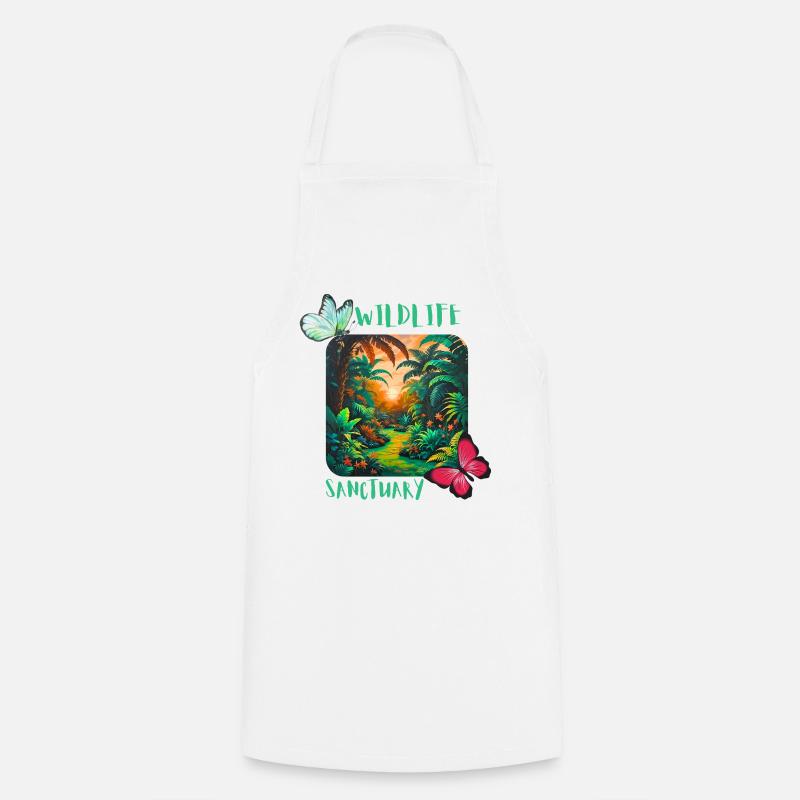 Wildlife Sanctuary - Cooking Apron - white