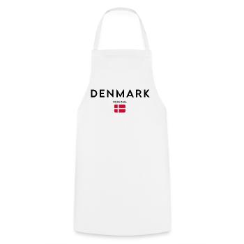 Danish pride, minimalist sleek design - Cooking Apron - white - Front - AI Model Male 185 dark (185cm)