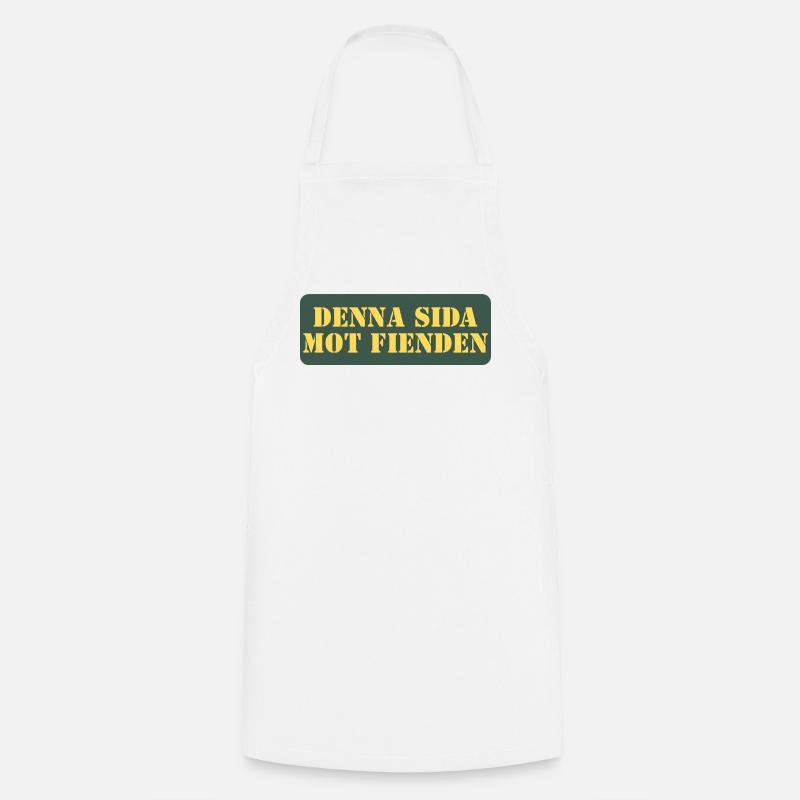 This side against the enemy - Cooking Apron - white