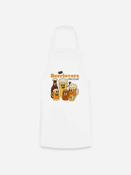 Bierliebhaber Karikatur Design - Kochschürze - Weiß
